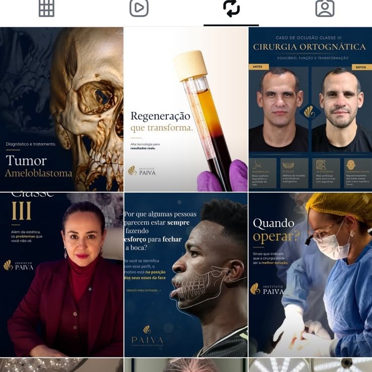 Relatório de métricas do Instagram da Paiva Instituto Oral e Maxilofacial