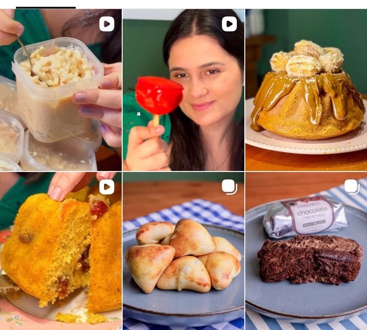 Feed de Instagram da Cazam Doceria
